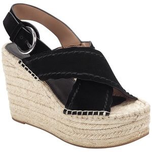 NIB Marc Fisher LTD Aria Suede Wedge Sandal (11)